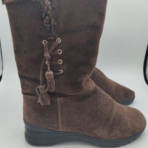 Lauren Ralph Lauren  Brown Tadina Suede Boots